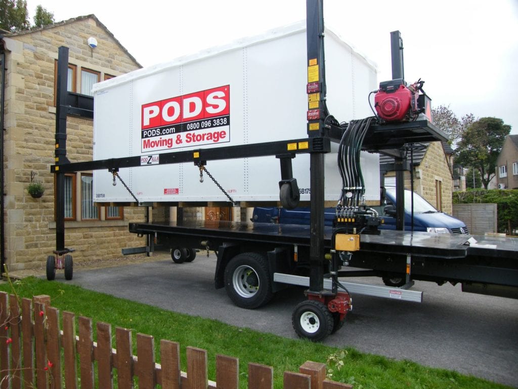 PODZilla Delivery System UK - Storage Container lifting