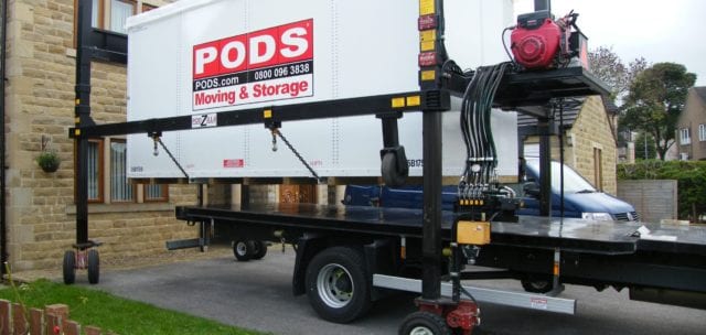 PODZilla Delivery System UK - Storage Container lifting