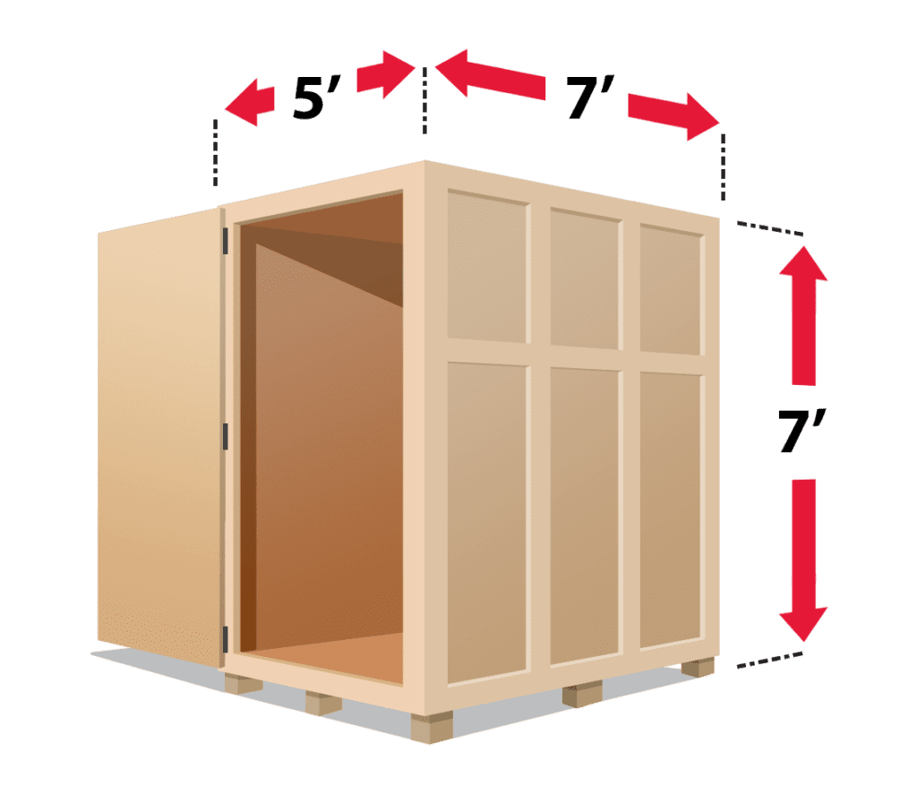 PODS 7ft Container - 35sqft small storage unit