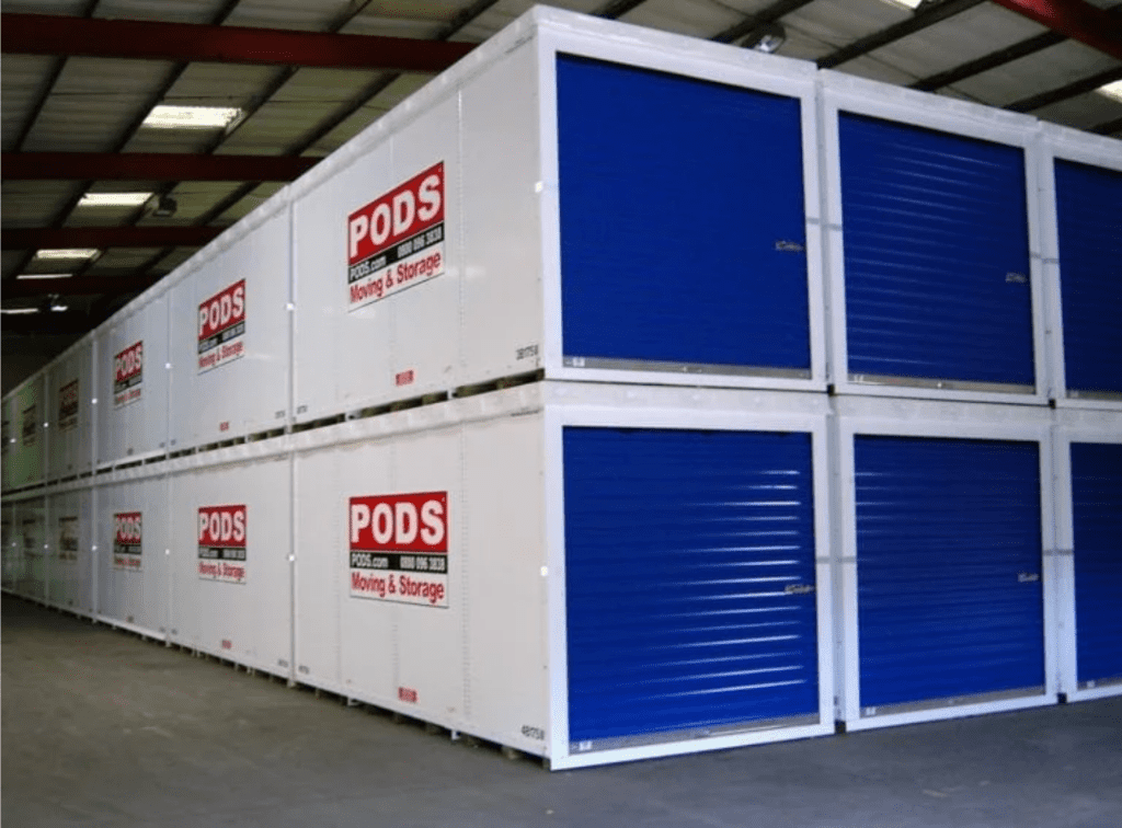 pods containers warehouse storage